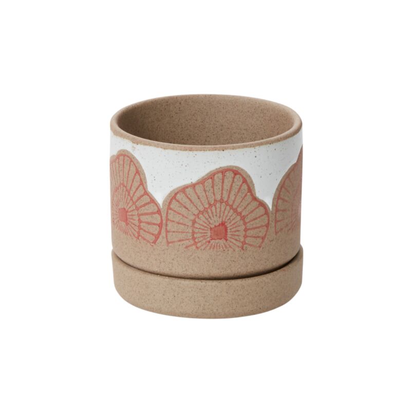 Design Shop White Protea Pot, 3.5" X 3.5", Set of 2.