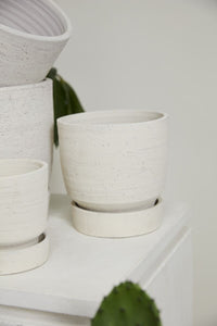 Design Shop Salvage Pot with Saucer 8"x 8"