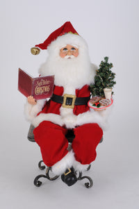 Karen Didion Lighted Story Time Sitting Santa