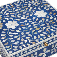 Chelsea House Bone Inlay Box-Blue