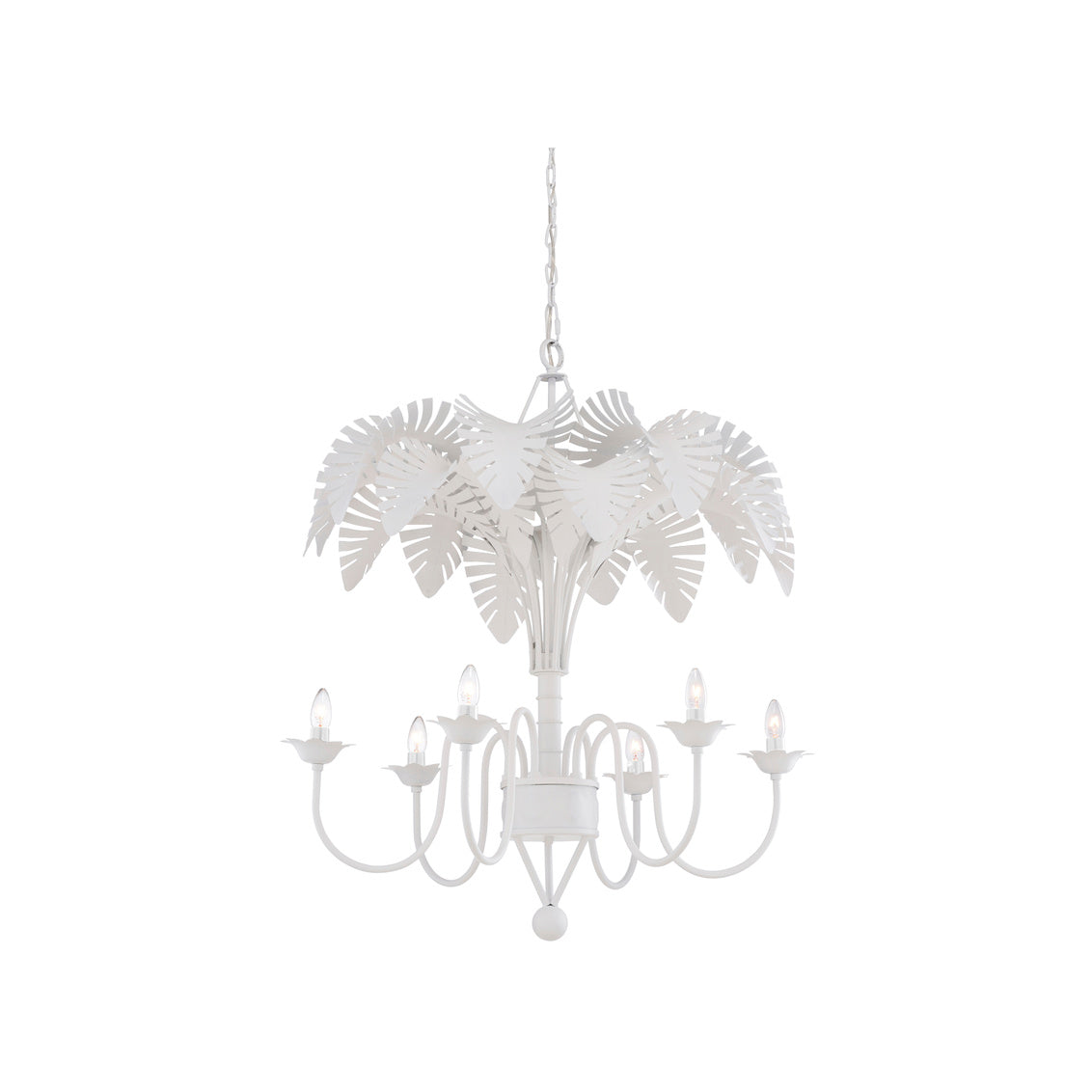 Chelsea House Fern Chandelier - White