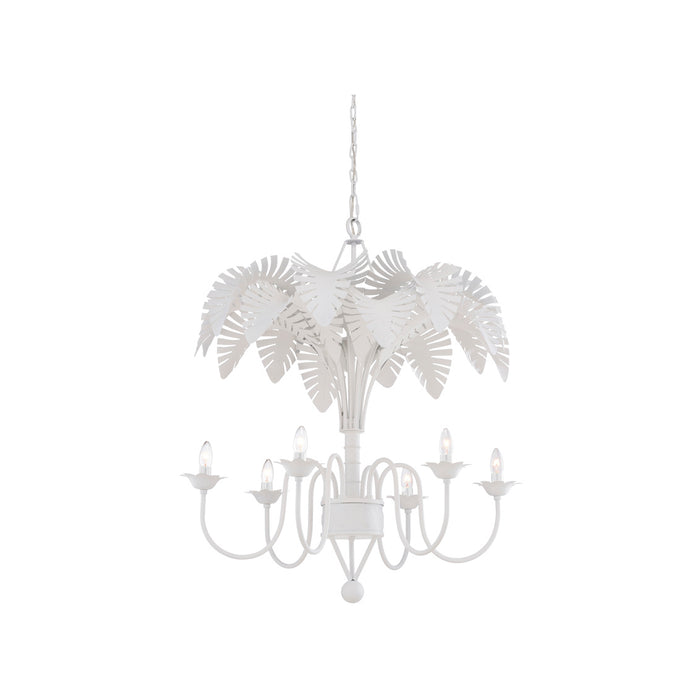 Chelsea House Fern Chandelier - White