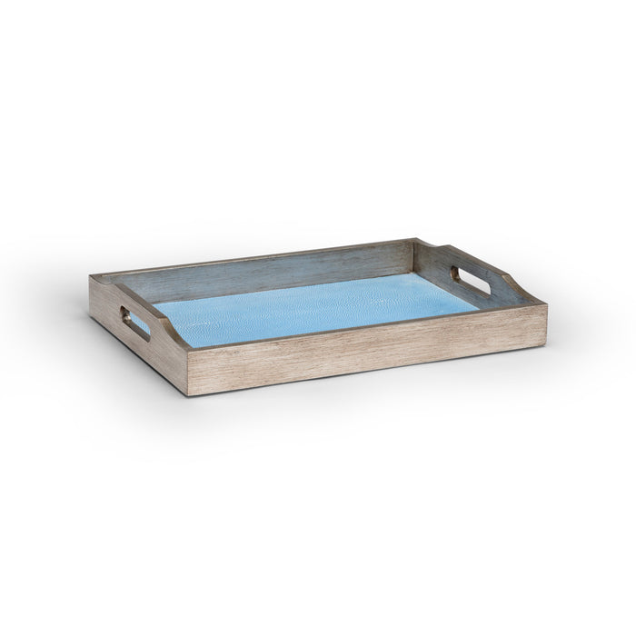 Chelsea House Small Blue Shagreen Tray