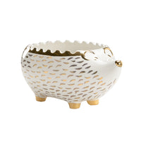 Chelsea House Hedgehog Bowl - White/Gold