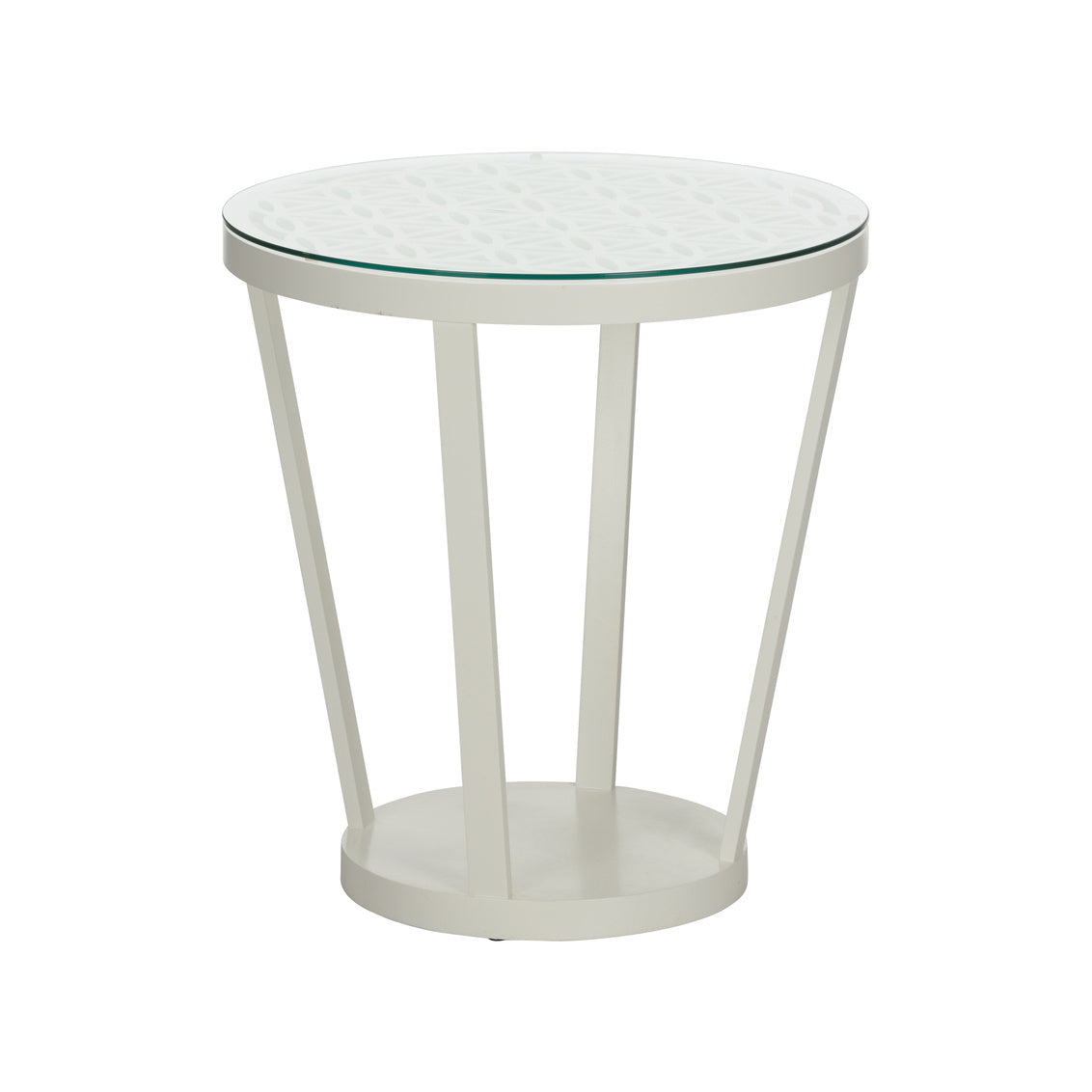 Chelsea House Flower of Life Side Table - White