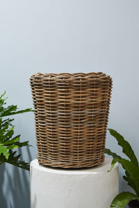 Design Shop Natural Rattan Basket, 20" X 20.5".