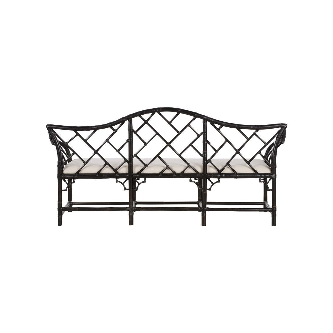 Chelsea House Chippendale Bamboo Settee - Cracked Pepper