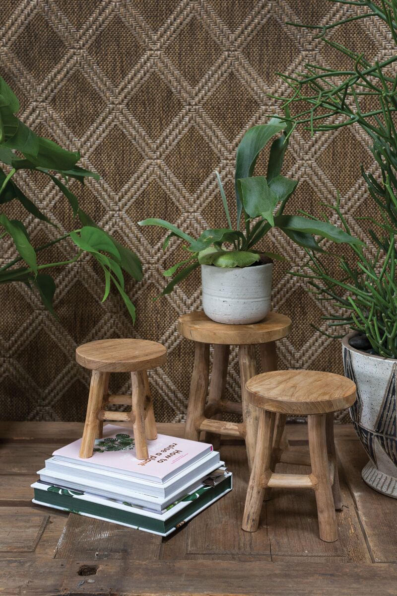Design Shop Natural Cobble Stand, 7.75" X 10.5".