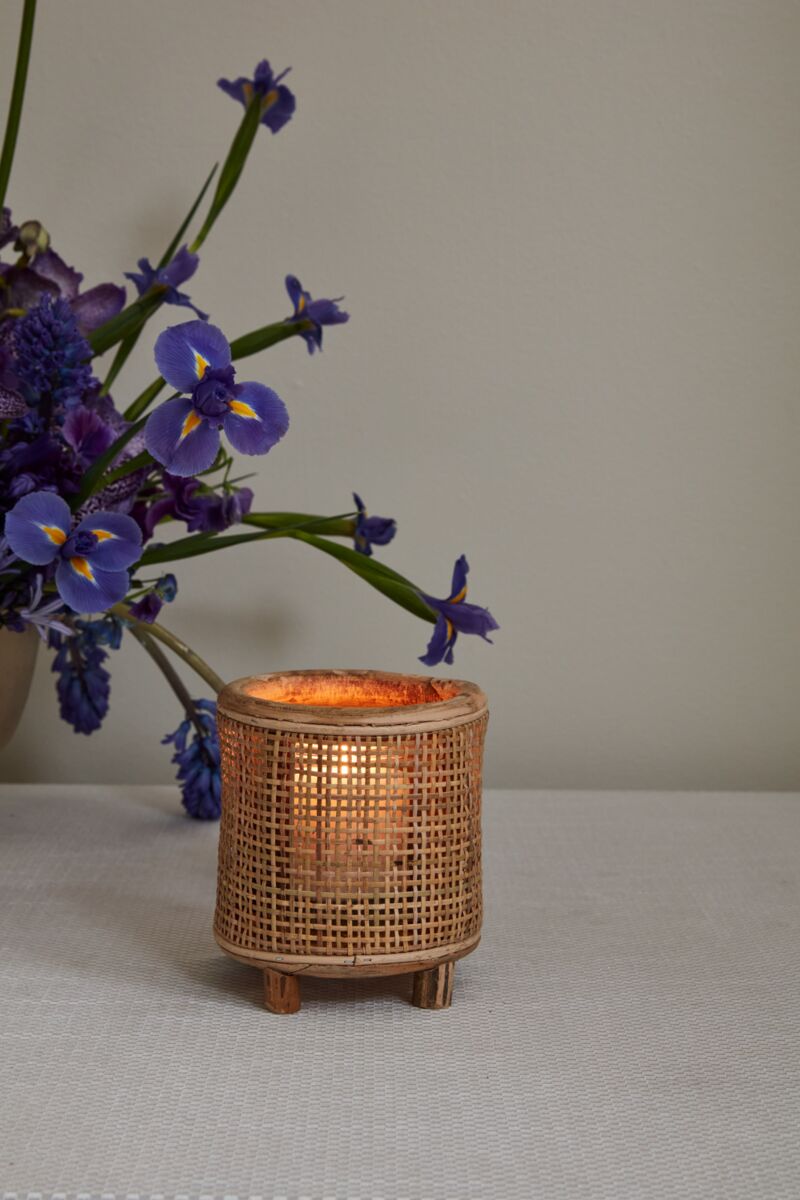 Design Shop Natural Orsen Candleholder, 5.75" X 5.75".