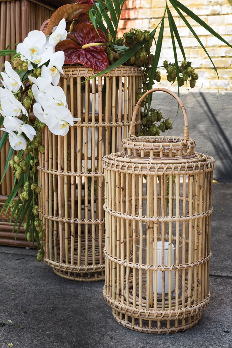 Design Shop Natural Tindra Lantern, 12" X 20.75".