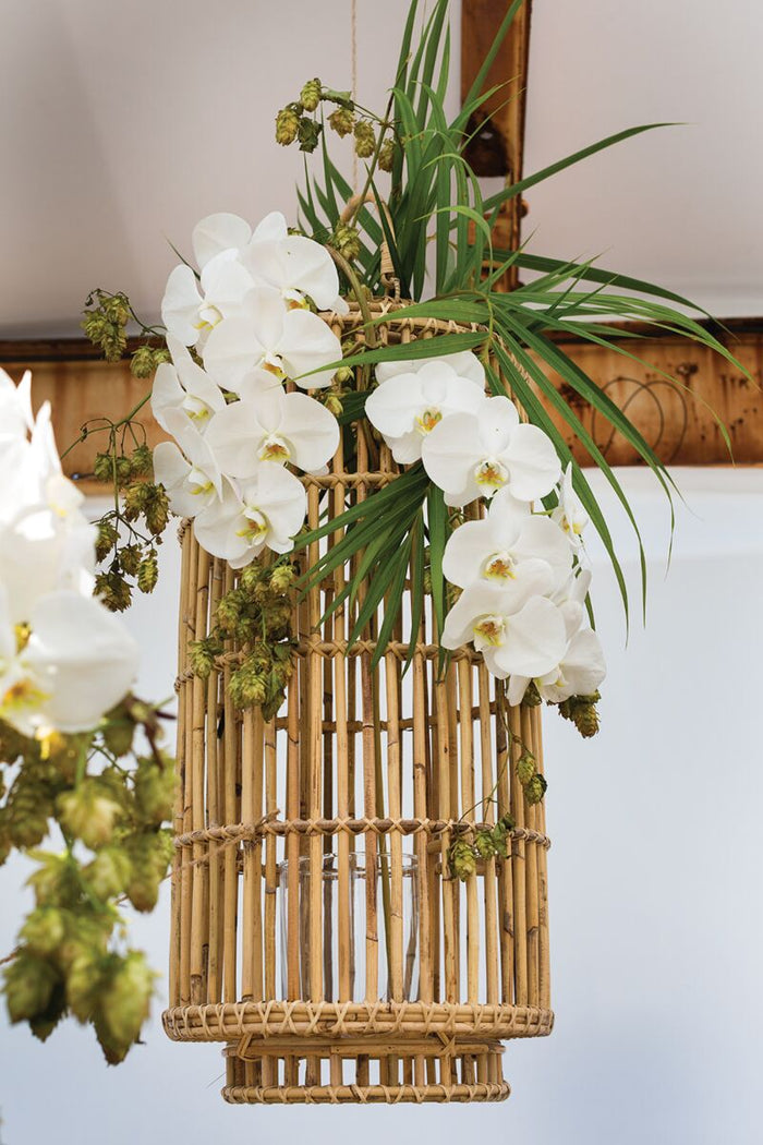 Design Shop Natural Tindra Lantern, 14" X 30.25".