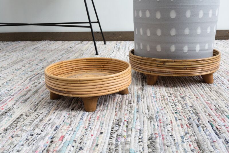 Design Shop Natural Rica Plant Stand, 11.75" X 4.25".