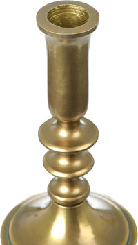 Design Shop Decorative Metal Taper Holders, Gold, Set of 2
