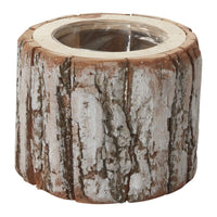 Design Shop Natural Pinefrost Pot, 6.5" X 5.5", Set of 2.