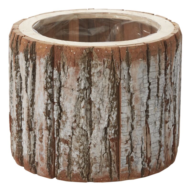 Design Shop Natural Pinefrost Pot, 9.75" X 8".