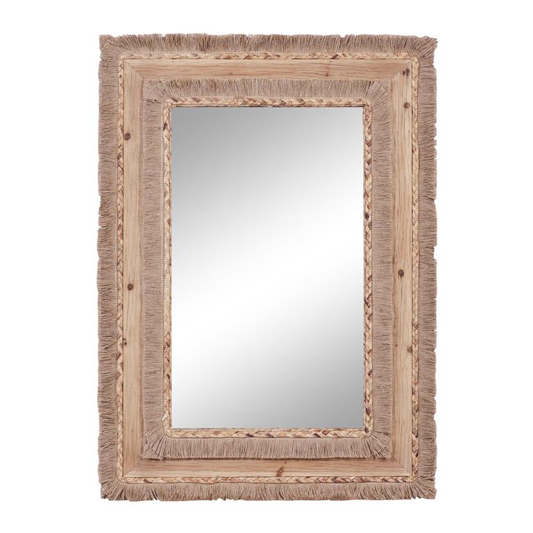 Design Shop  Brown Wood Wall Mirror