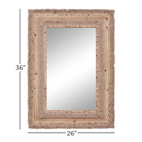 Design Shop  Brown Wood Wall Mirror