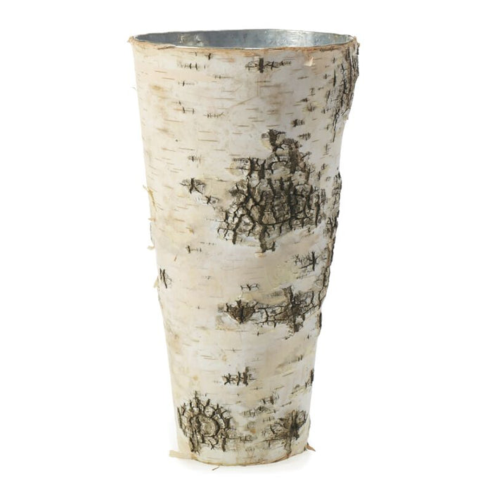 Design Shop Natural Birch Collection with Zinc Vase, 4.75" X 9".