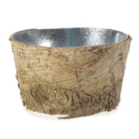 Design Shop Natural Birch Collection with Zinc Planter, 6.25" X 3.5".