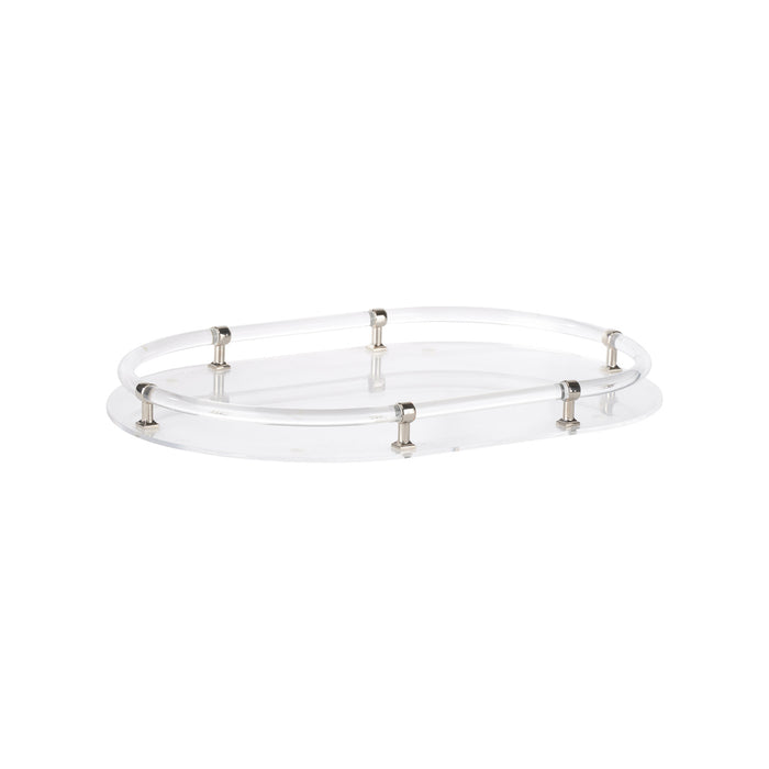 Chelsea House Acrylic Oval Tray - Nickel