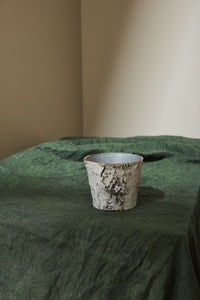 Design Shop White Birch Pot w/ Zinc, 5" X 4.25".