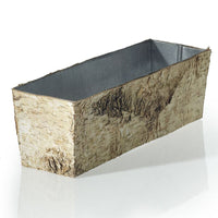 Design Shop Natural Birch Collection with Zinc Planter, 12" X 4".