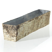 Design Shop Natural Birch Collection with Zinc Planter, 18" X 4".