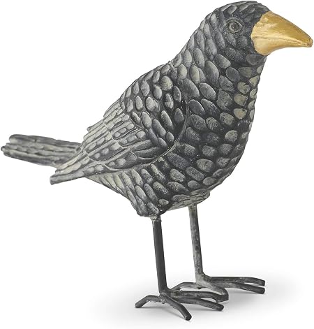 Design Shop Assorted Black Resin Crows with Gold Beak and Metal Feet (4 Styles)