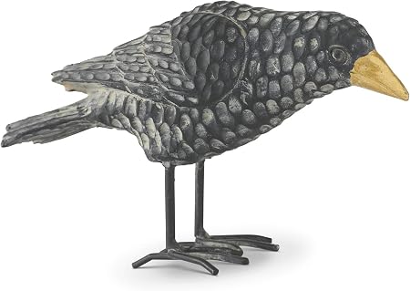Design Shop Assorted Black Resin Crows with Gold Beak and Metal Feet (4 Styles)
