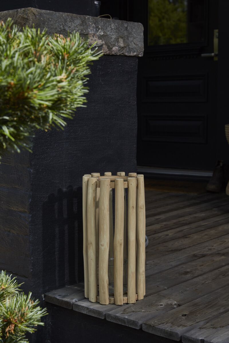 Design Shop Natural Selva Lantern, 8" X 15.5".