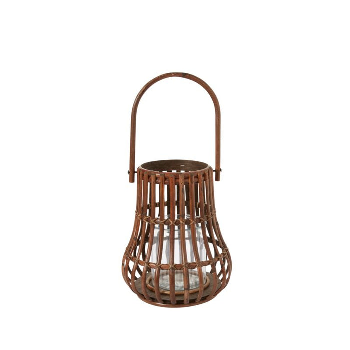 Design Shop Brown Tavira Lantern, 12.25" X 14.5".