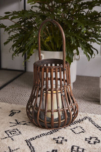 Design Shop Brown Tavira Lantern, 12.25" X 14.5".