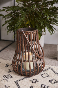Design Shop Brown Tavira Lantern, 13.25" X 17.5".