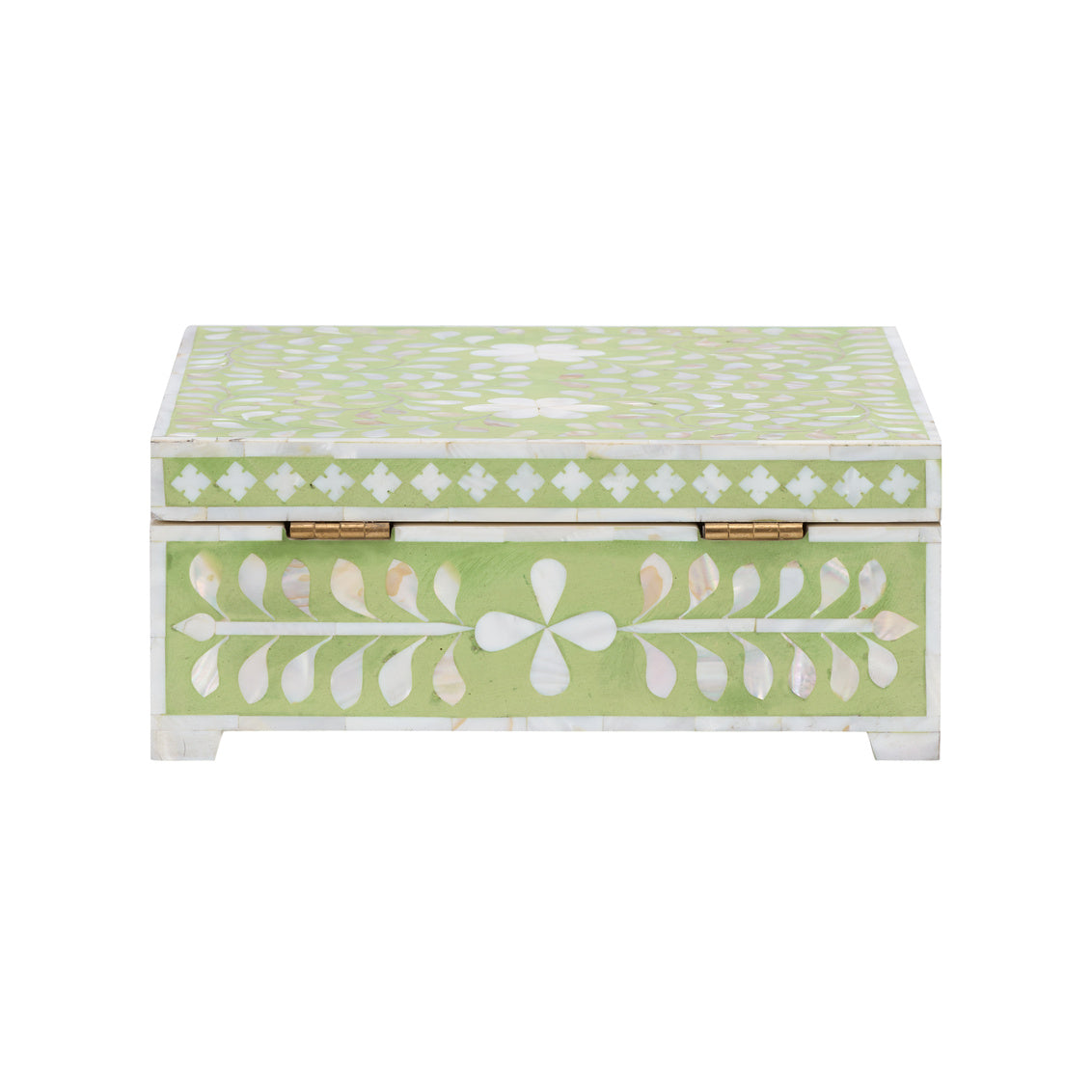 Chelsea House Bone Inlay Box-Green