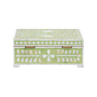 Chelsea House Bone Inlay Box-Green