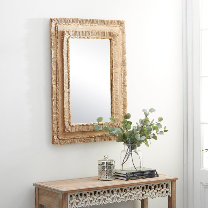Wood Rectangular Wall Mirror