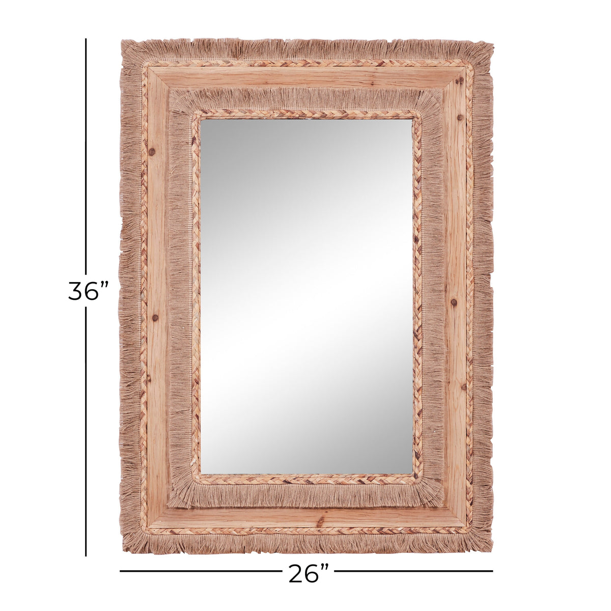 Wood Rectangular Wall Mirror