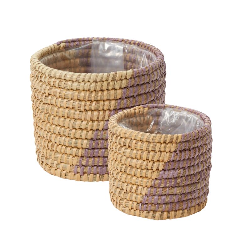 Design Shop Light-Purple Zouk Basket - Set of 2, 5.5" X 5".