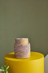 Design Shop Light-Purple Zouk Basket - Set of 2, 5.5" X 5".