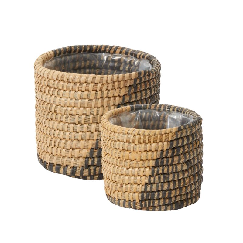 Design Shop Black Zouk Basket - Set of 2, 5.5" X 5".
