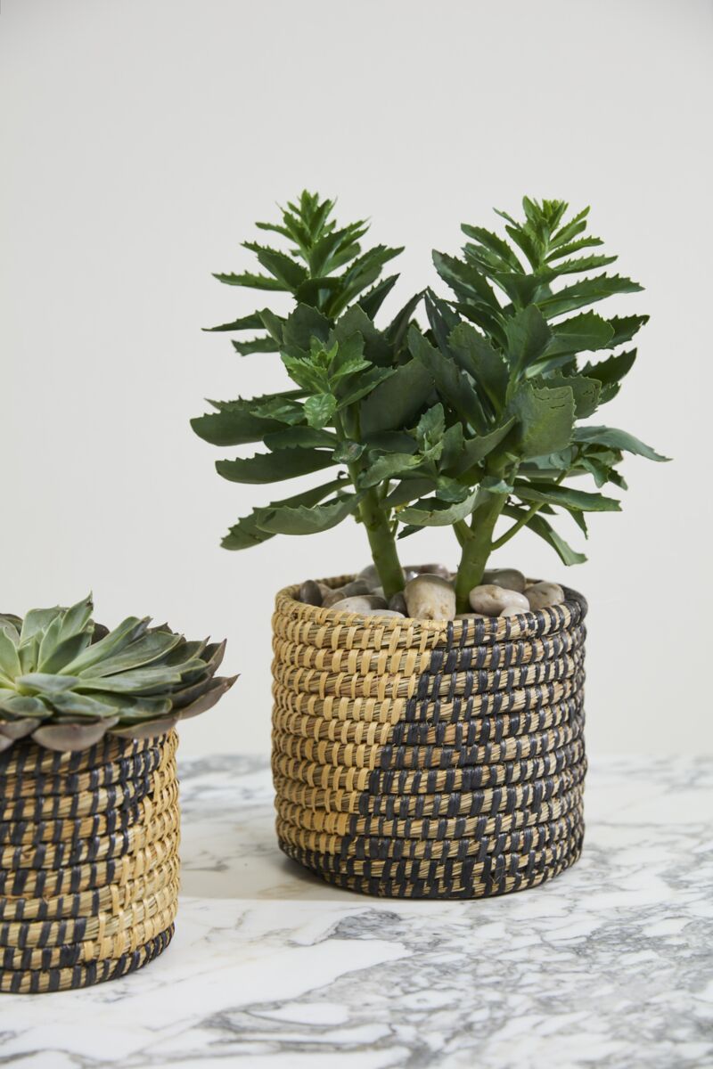 Design Shop Black Zouk Basket - Set of 2, 5.5" X 5".