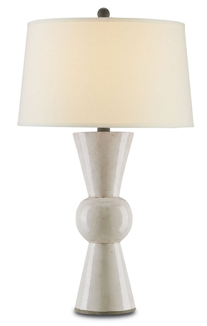 Currey and Company One Light Table Lamp from the Upbeat collection in Antique White finish