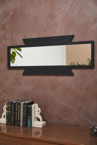 Design Shop Black Ebro Mirror, 40" X 16".