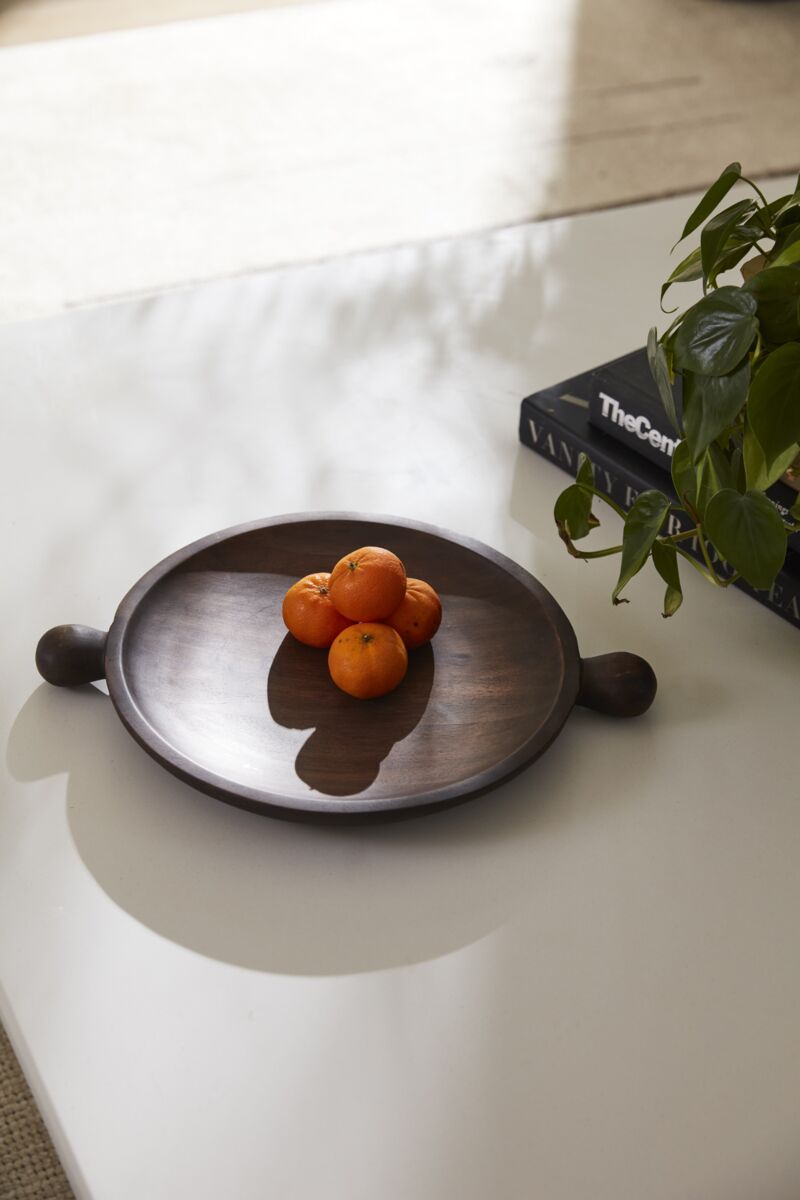 Design Shop Natural Brownwood Tray, 15.75" X 1.5".