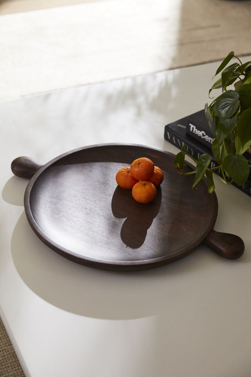 Design Shop Natural Brownwood Tray, 21.75" X 1.5".