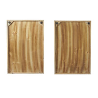 Design Shop  Green Wood Leaf Tropical Wall Decor w/ Brown Frame