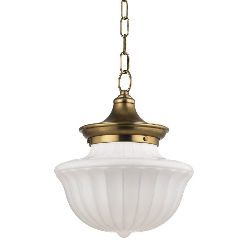 Hudson Valley - 5012-AGB - One Light Pendant - Dutchess - Aged Brass