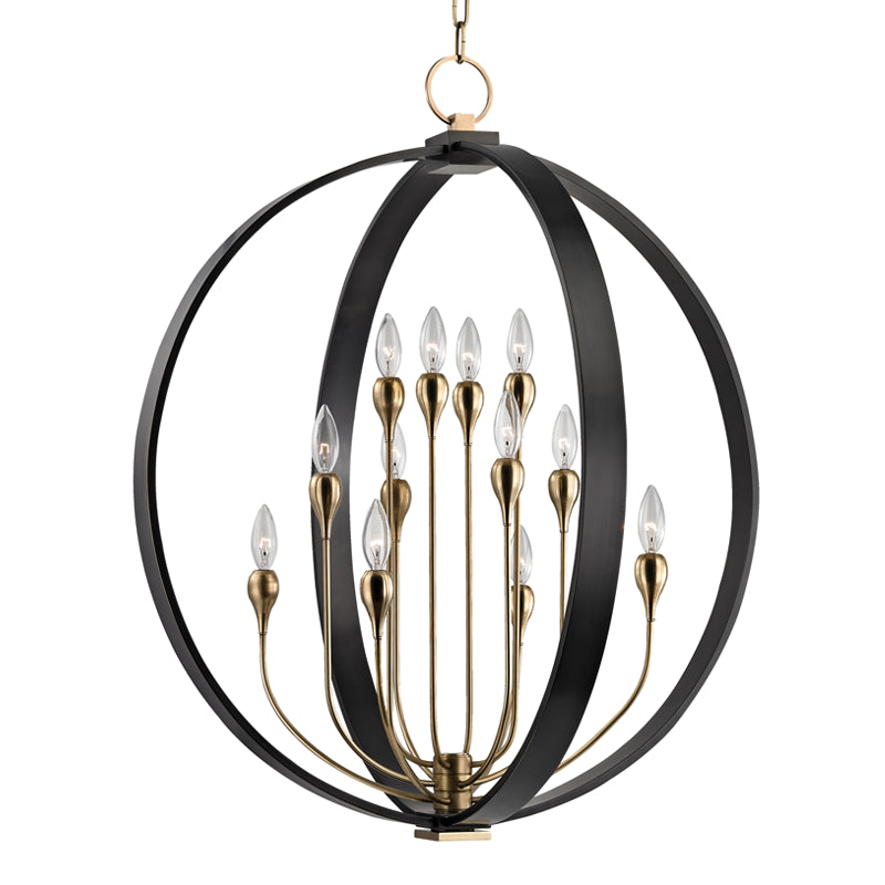 Hudson Valley - 6730-AOB - 12 Light Chandelier - Dresden - Aged Old Bronze