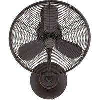 Craftmade 14" Wall Fan from the Bellows I Hard-wired Indoor/Outdoor collection in Aged Bronze Textured finish