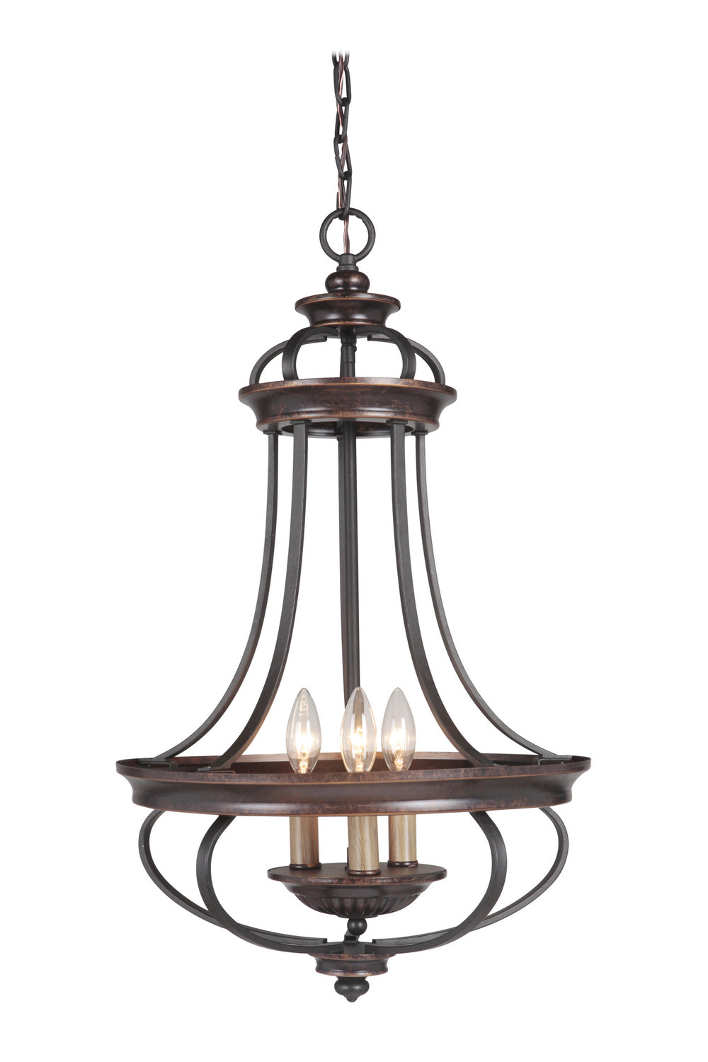 Craftmade - 38733-AGTB - Three Light Foyer Chandelier - Stafford - Aged Bronze/Textured Black